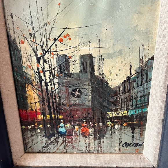 Calvan, Paris Street Scene, Oil on Canvas, signed 'Calvan' - Picture 2 of 7